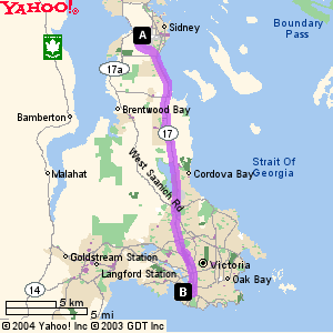 overview map from airport or ferries to hotel